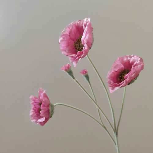 fleurs artificielles de pavot pour décoration mariage jardin et DIY - vue 14 sur 15