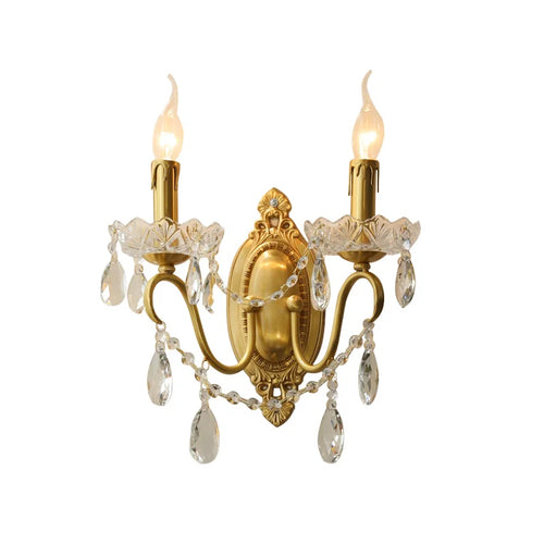 lampe en cristal rétro en cuivre pour décoration intérieure - vue 6 sur 7