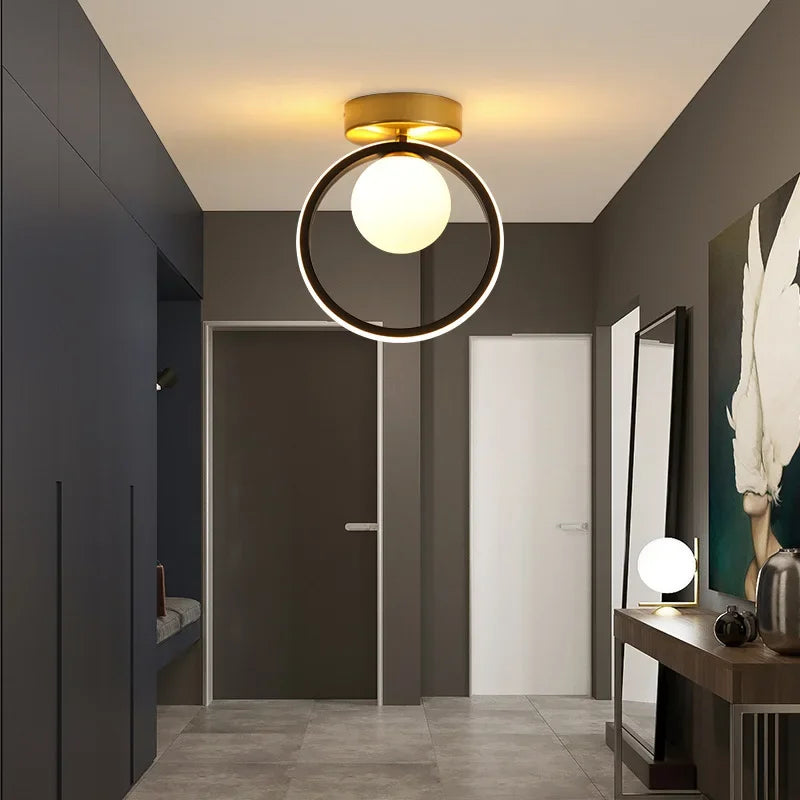 plafonnier moderne en verre pour éclairage intérieur décoratif - vue 4 sur 10