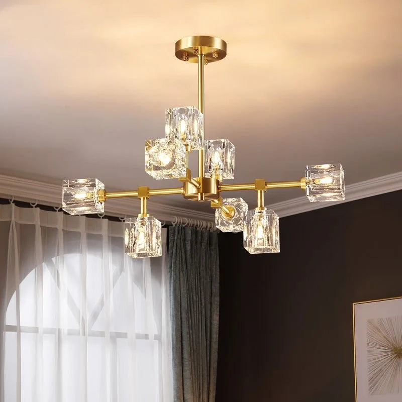 Modern Ceiling Crystal Chandelier Table, Restaurant, Kitchen Bar LED Chandelier Minimalist Home Decoration Light Luxury Crystal - vue 4 sur 20