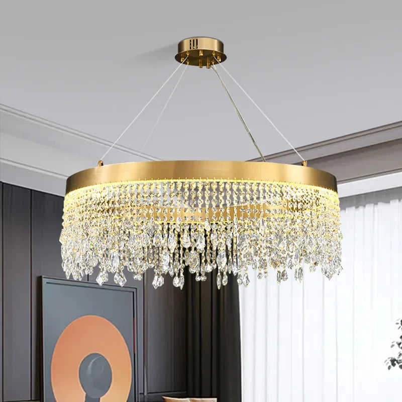 plafonnier led moderne en cristal luminaire décoratif d'intérieur - vue 5 sur 14