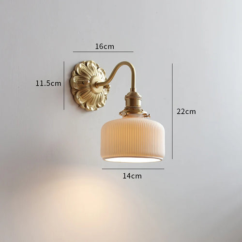 applique led verre gris fumé cuivre moderne intérieur - vue 13 sur 23