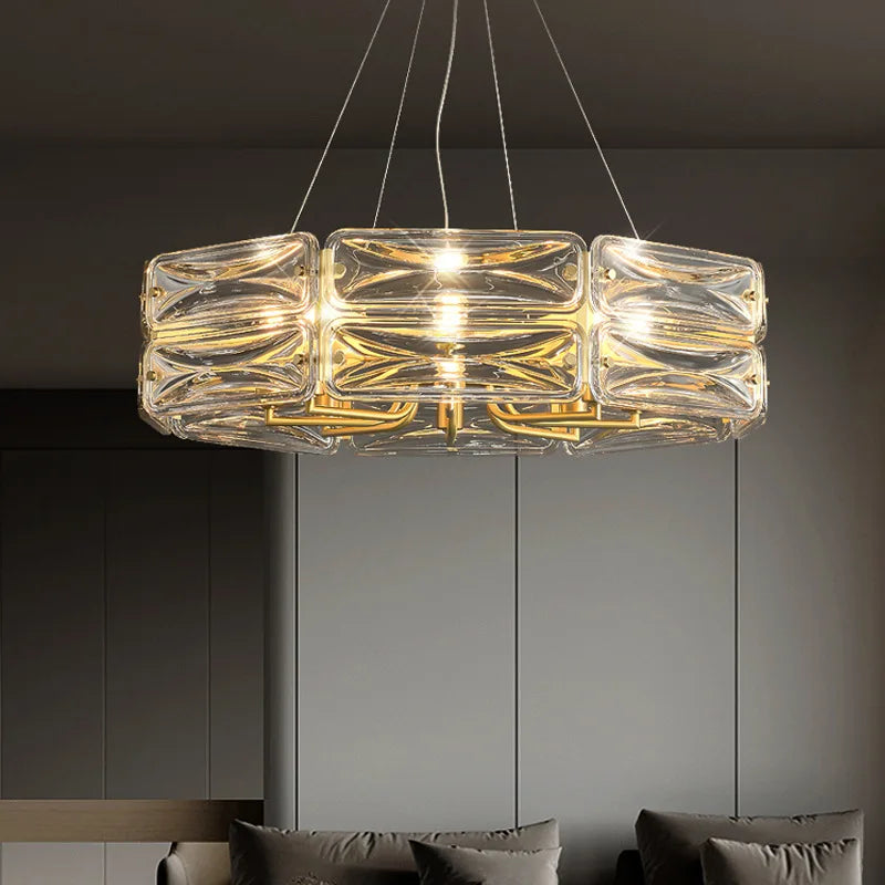 lustre nordique en cuivre led élégant pour décoration intérieure - vue 5 sur 13