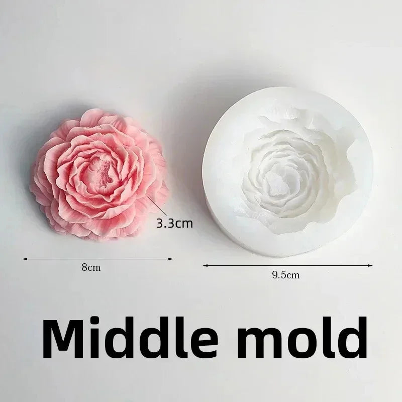 nouveau moule silicone bouquet roses chrysanthème pivoine cadeau saint valentin - vue 16 sur 18