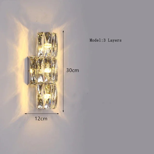 applique murale moderne en cristal pour décoration intérieure élégante - vue 13 sur 14