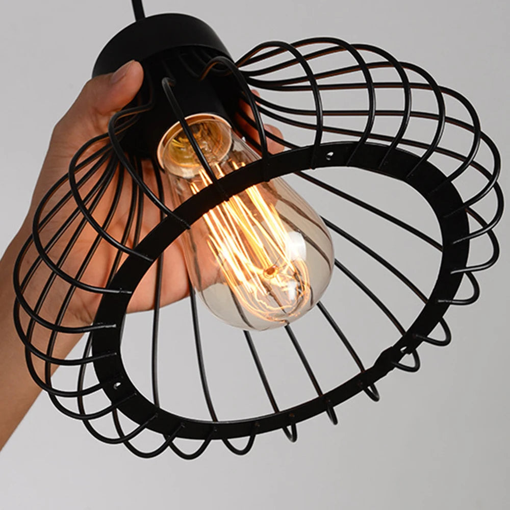 suspension vintage industrielle en métal design créatif pour intérieur - vue 5 sur 7
