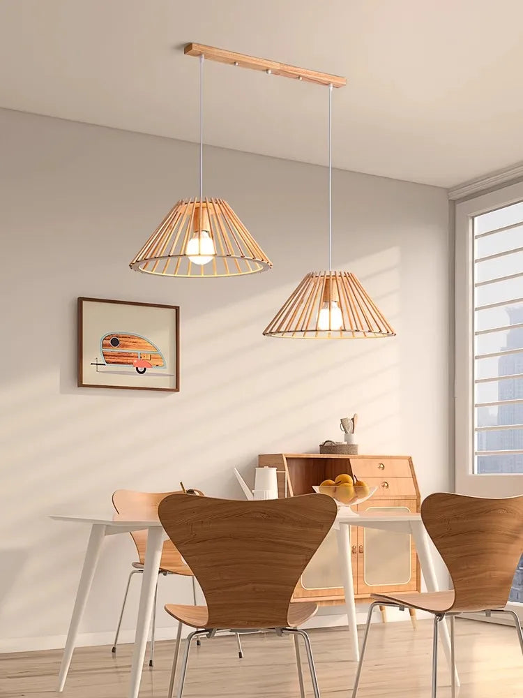 suspension en bois pour décoration intérieure nordique moderne