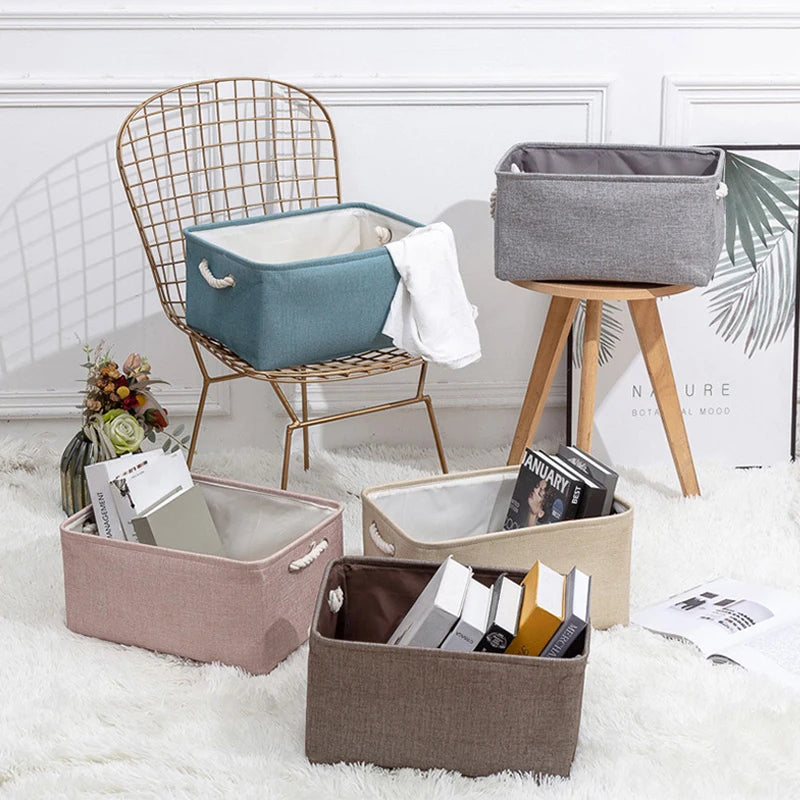 panier de rangement pliable pour vêtements et fournitures diverses - vue 6 sur 12
