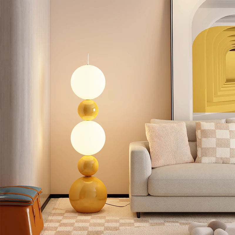 lampadaire crème nordique créatif pour décoration d'intérieur moderne - vue 4 sur 10