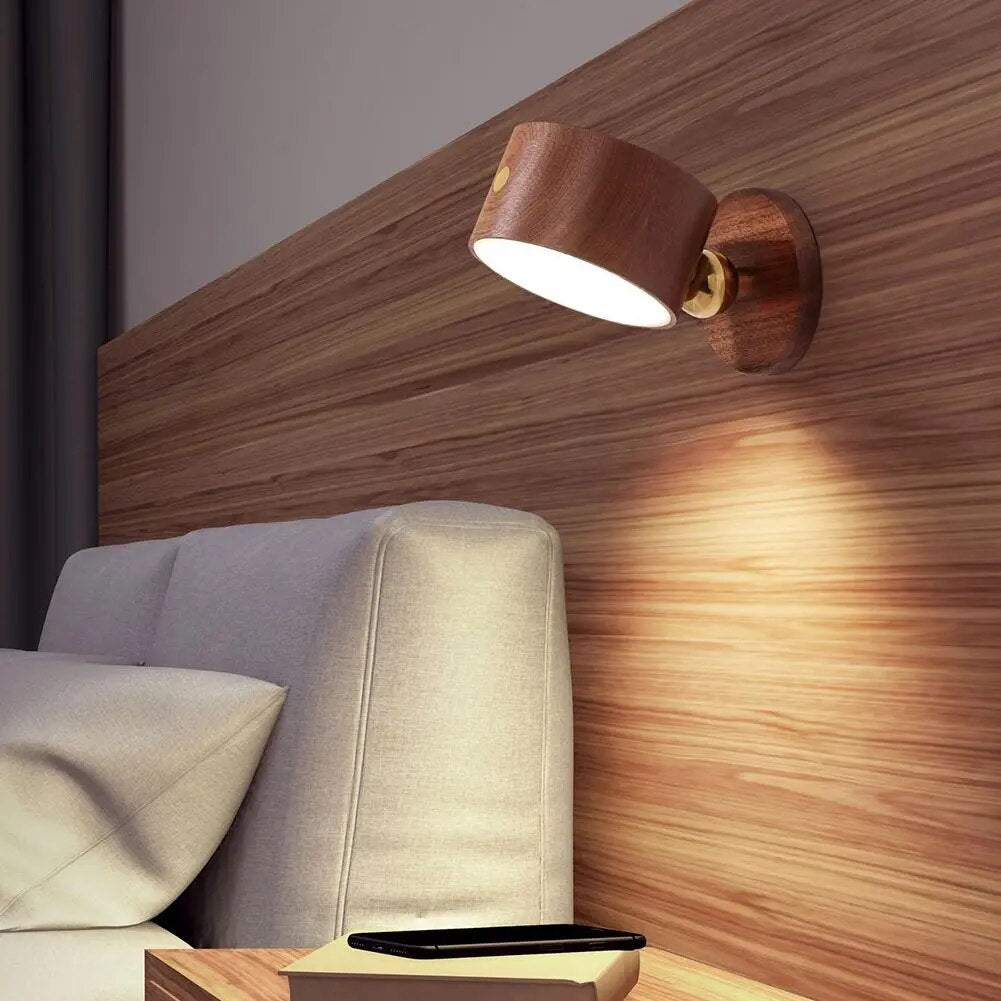 Applique murale dirigeable Led en bois - vue 2 sur 8