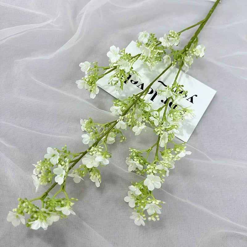 branches de gypsophile artificielles en soie pour décoration intérieure - vue 10 sur 14