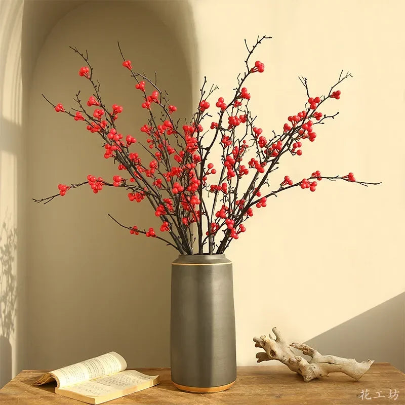 plantes artificielles de houx pour décoration florale et table - vue 5 sur 9