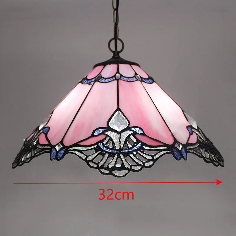 lustre tiffany vitrail style méditerranéen pour intérieur élégant - vue 9 sur 22
