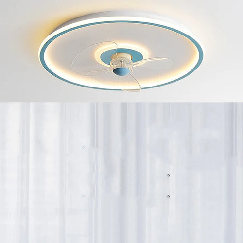 ventilateur de plafond intelligent avec télécommande et éclairage LED - vue 10 sur 11