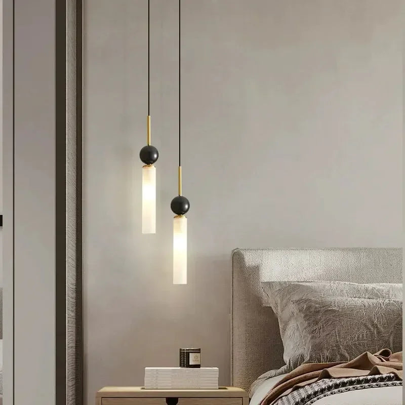 lustre moderne suspendu avec éclairage led décoratif intérieur - vue 6 sur 8