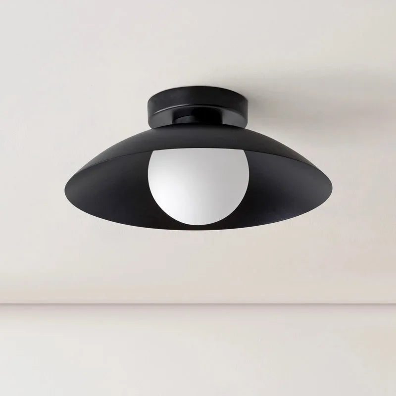 Plafonniers LED nordiques lampes à ampoule en fer Macaron minimaliste pour salon chambre couloir allée entrée balcon Luminaires