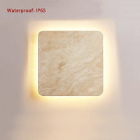 Applique murale pierre naturel Yellowstone Ip65 LED étanche carrée Villa cour entrée couloir Restaurant lumières décoratives