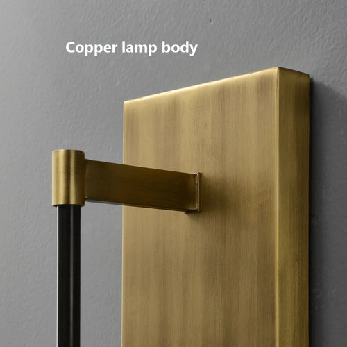 applique murale minimaliste de luxe en verre et cuivre led 2023