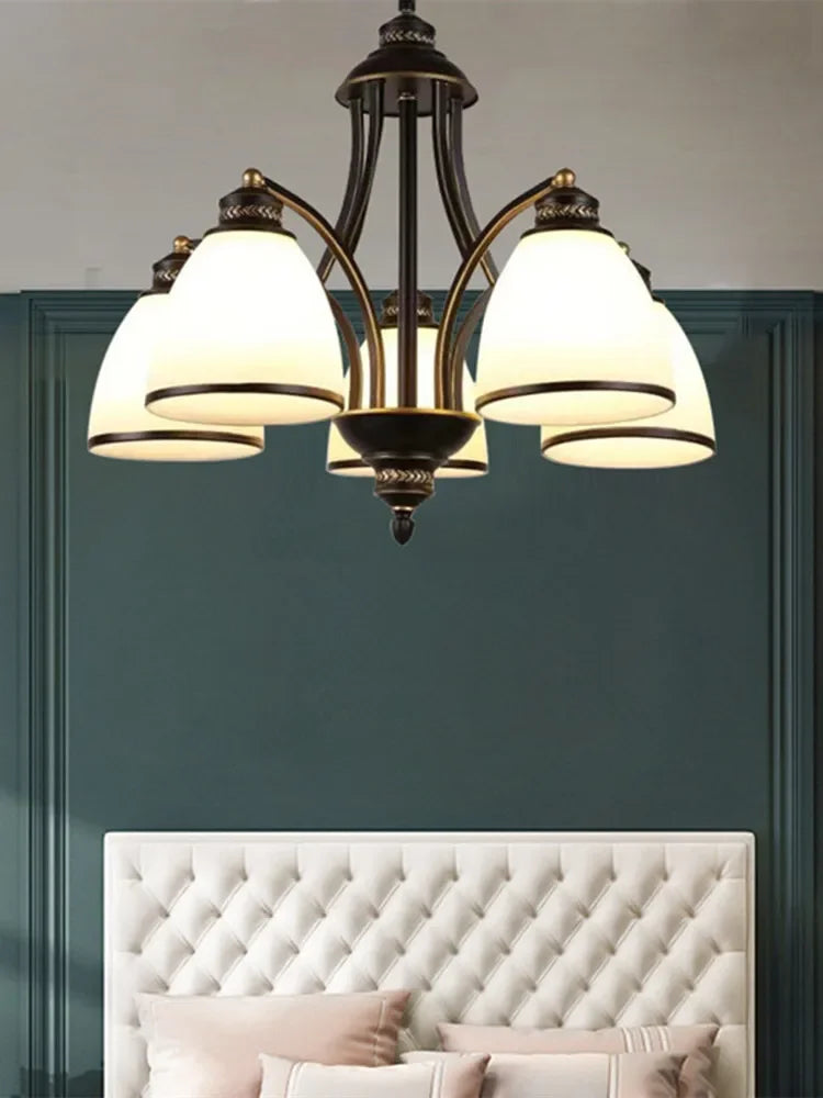 Lustre européen et américain atmosphère Simple lampe de salon moderne chambre salle à manger lampe ménage rétro lampe