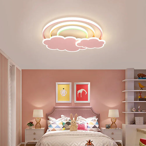 plafonnier nuage arc-en-ciel pour chambre d'enfant décorative et chaleureuse - vue 4 sur 8