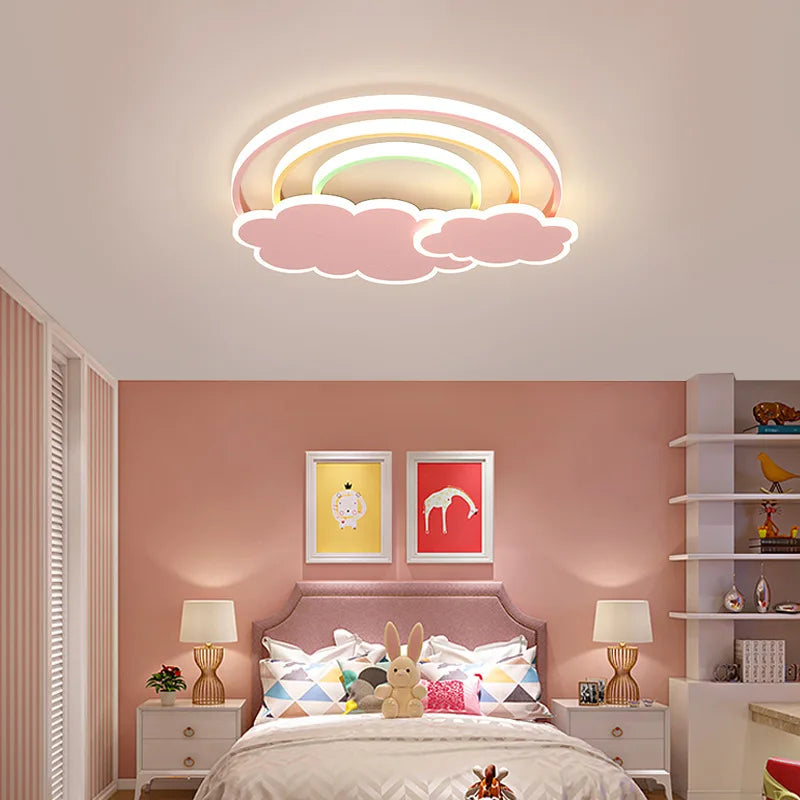 plafonnier nuage arc-en-ciel pour chambre d'enfant décorative et chaleureuse - vue 3 sur 8