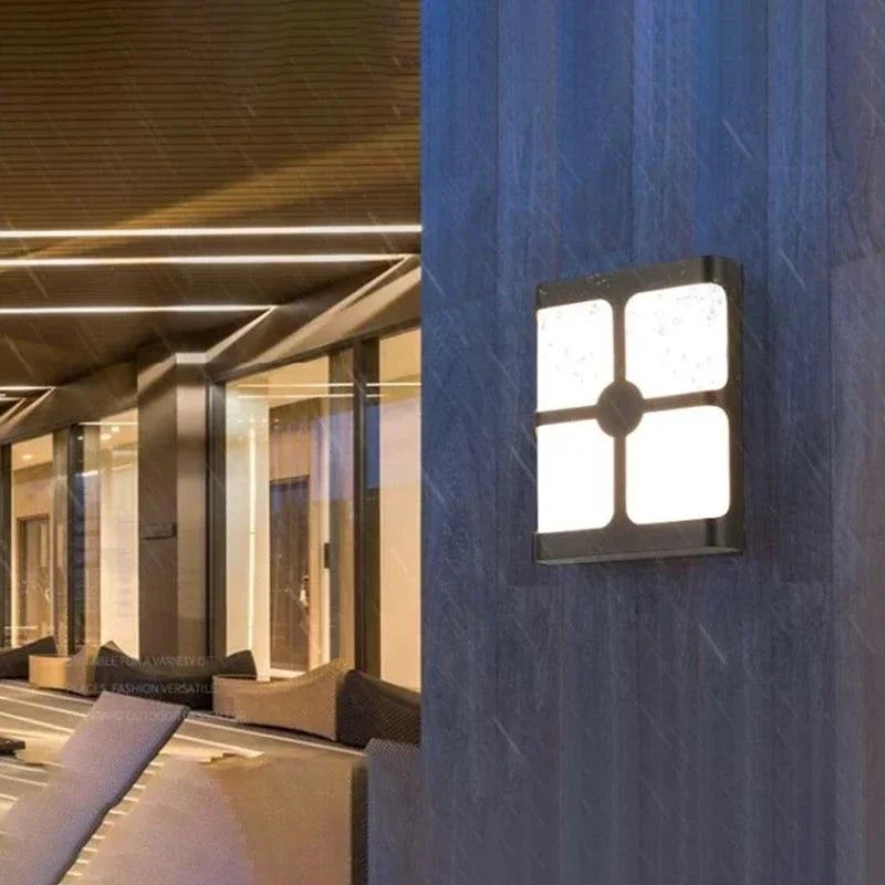 applique murale led extérieure moderne et étanche pour jardin et allée - vue 6 sur 10