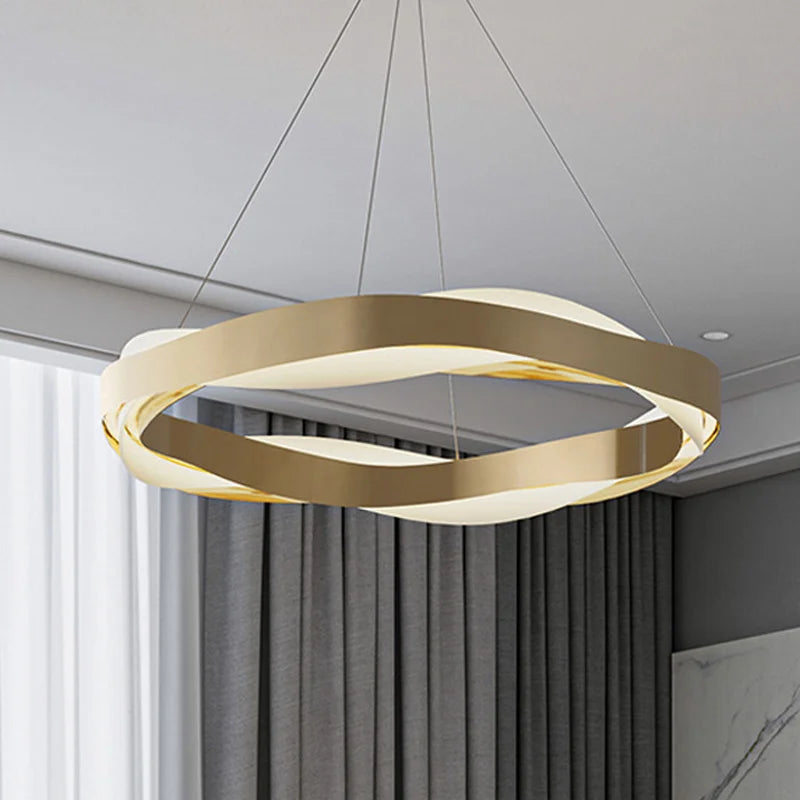 lustre moderne suspendu éclairage intérieur design élégant lumineux - vue 4 sur 13