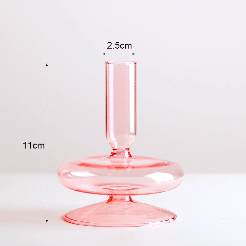 bougeoir vintage en verre pour mariage et dîners romantiques - vue 15 sur 27