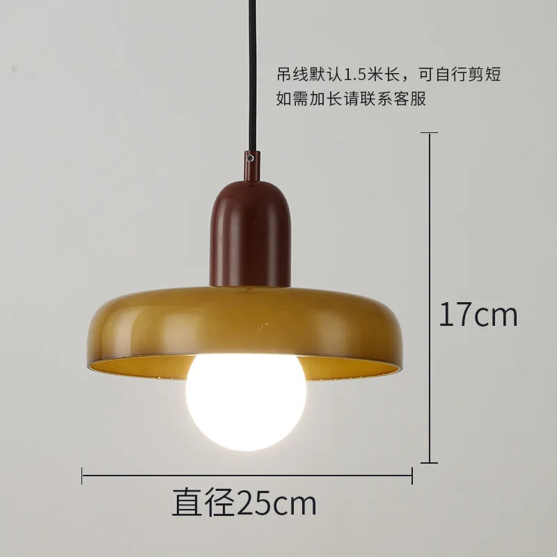 lampe suspendue en verre nordique pour décoration intérieure - vue 9 sur 30