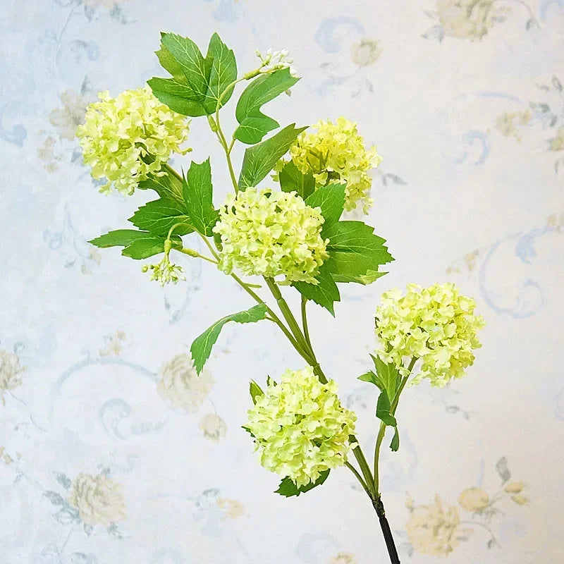 hortensia boule de neige luxe fleurs artificielles pour décoration intérieure - vue 4 sur 6