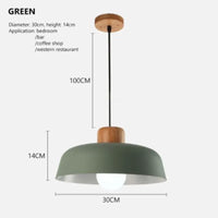 lampe suspendue style nordique macaron led en aluminium décoratif