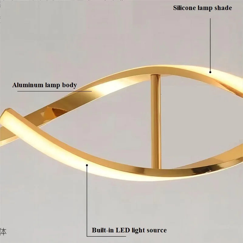lustre de luxe moderne créatif design minimaliste épuré pour bar - vue 6 sur 10