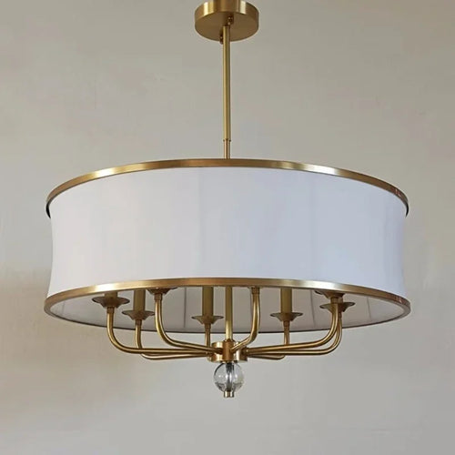 lustre LED en tissu pour décoration intérieure moderne - vue 4 sur 5