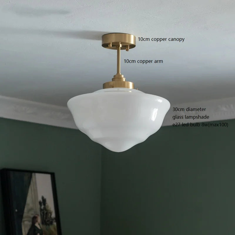 iwhd suspension led en verre et cuivre style nordique moderne - vue 5 sur 28