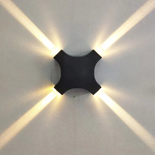 applique murale led étroite à quatre faisceaux pour éclairage extérieur jardin - vue 5 sur 6