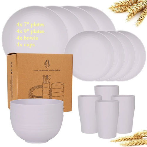service de table paille de blé écologique camping