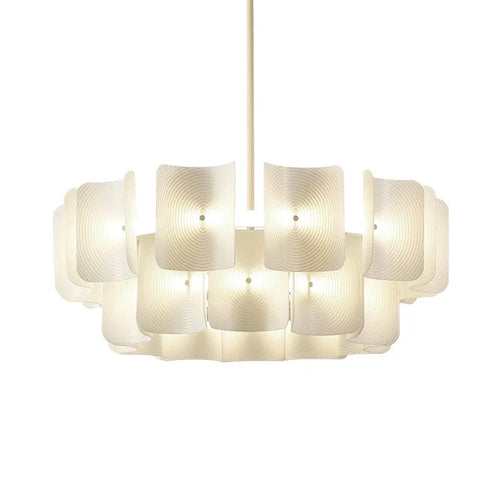 2024 LED Chandeliers Fingerprint Chandelier, Silent Style Eye Protection Living Room Bedroom Luxury Chandelier Home Decoration