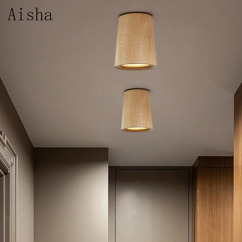 plafonnier nordique en frêne pour une décoration unique - vue 5 sur 9