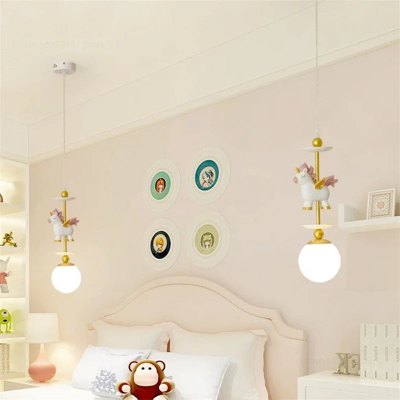 suspension à led créative style nordique pour chambre enfant - vue 6 sur 12