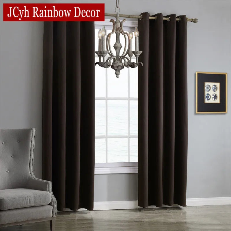 Rideau occultant moderne pour salon chambre tissu uni - vue 3 sur 11