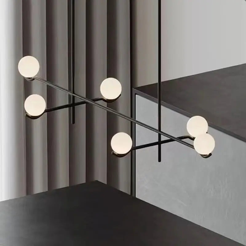 lustre minimaliste boule de verre Luces à LED pour chambre salon salle à manger maison lumière