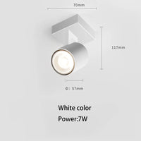 projecteur led gu10 montage surface angle réglable aluminium foco