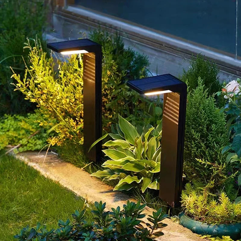 1/2 PIÈCES Lampes Solaires De Jardin Décoration Extérieure Voie Lumière LED Étanche Borne De Paysage Lumières Solaires De Pelouse pour Passerelle De Cour