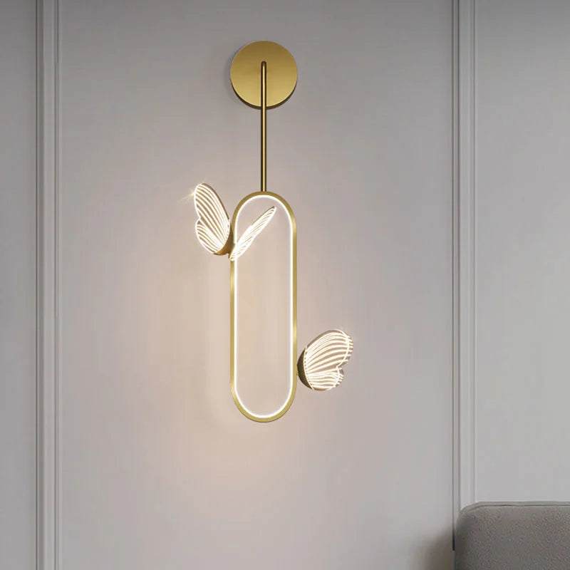 applique murale led papillon design nordique pour décoration intérieure - vue 2 sur 8