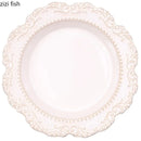 Service de table ceramique relief style vintage restaurant