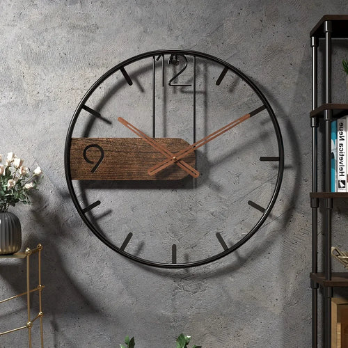horloge murale nordique 3D en métal pour décoration moderne - vue 6 sur 5
