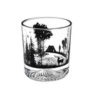 Verre à vin montagne enneigée relief rocher 300ml