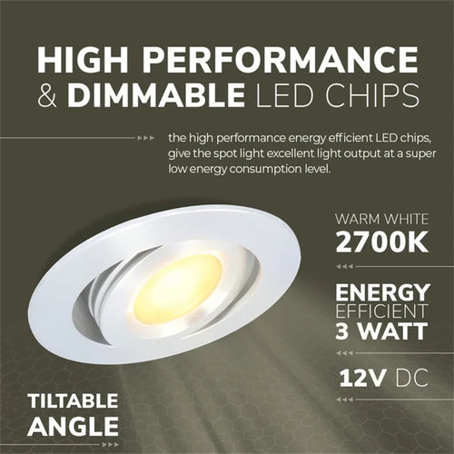 spot led encastrable inclinable réglable en hauteur pour intérieur - vue 6 sur 6