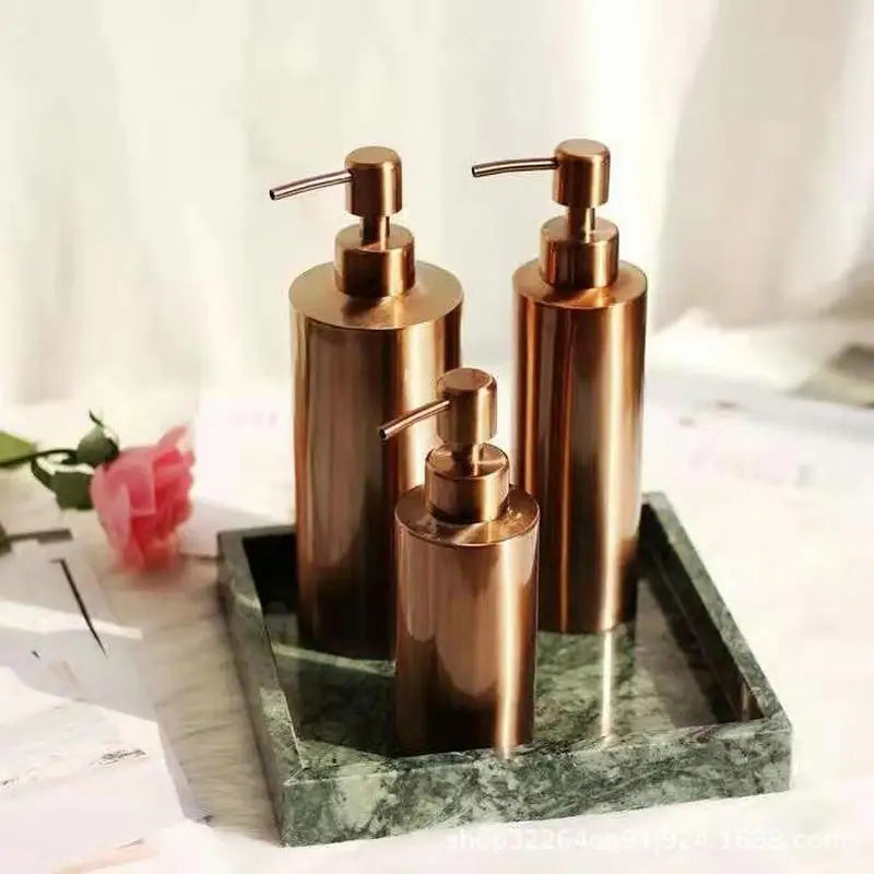 distributeur de savon liquide en acier inoxydable pour salle de bain - vue 3 sur 7