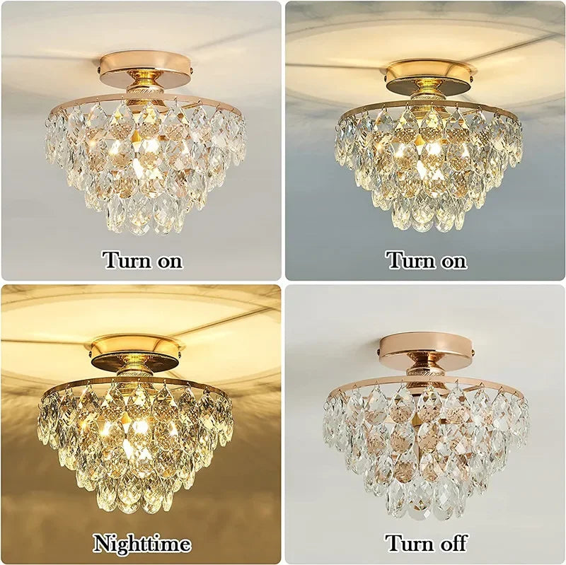 plafonnier moderne en cristal pour intérieur élégant et raffiné - vue 7 sur 9